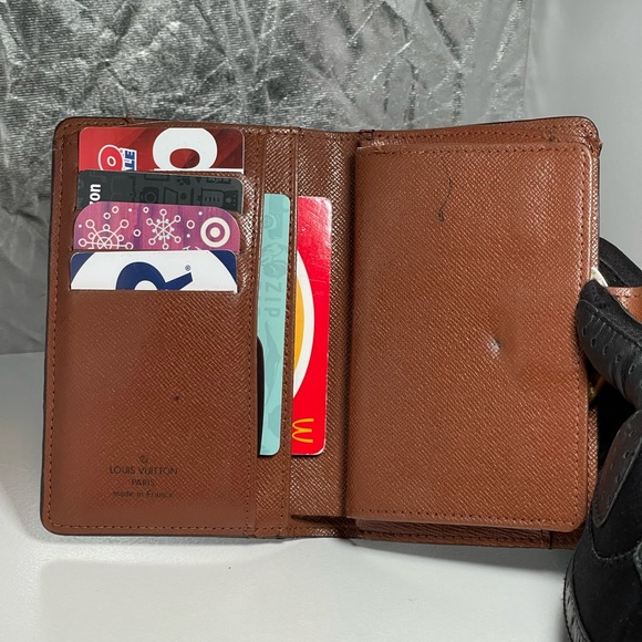 Auth Vintage 1998 LOUIS VUITTON Viennois Kisslock Wallet Coin Pouch Purse Canvas - Picture 5 of 16